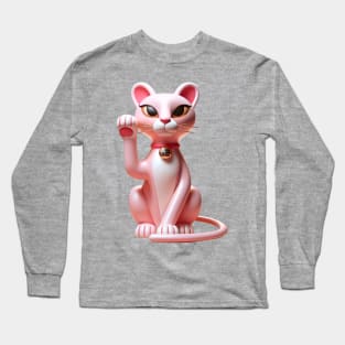 Pink Panther Maneki Neko Long Sleeve T-Shirt